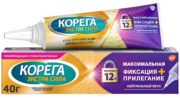 Корега крем 40,0 Максимальное прилегание Экстра сильная фиксация 