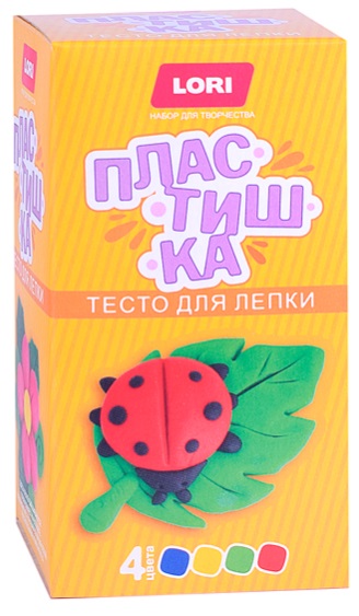 Пластишка Тесто для лепки набор №21 ( 4 цвета )