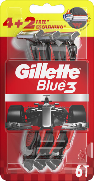 Станок бритвенный одноразовый GILLETTE Blue 3 ( 4+2 / 6 шт ) 81704963 #