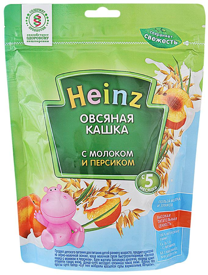 Хайнц Каша Овсяная молочная с персиком 200г 