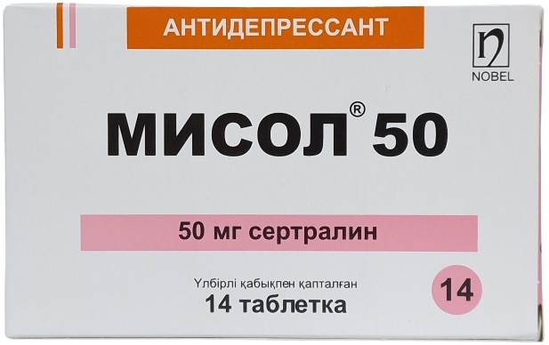 Мисол табл. п/о 50 мг №14 ( сертралин )