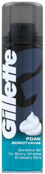 GILLETTE пена для бритья Sensitive skin 200 мл 81682554