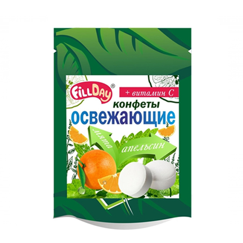 FillDay Конфеты освежающие с апельсиновым соком + витамин С 20,0
