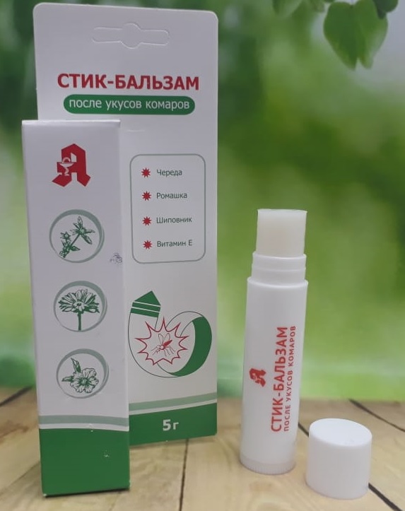 После укусов комаров АПТЕЧНЫЙ СОЮЗ Стик-бальзам 5г