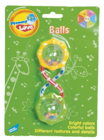 Игрушка погремушка Шарики Mommy Love арт.MLWD3311B