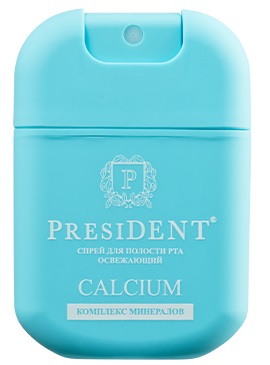 Спрей для полости рта PRESIDENT Calcium освежающий 15 мл
