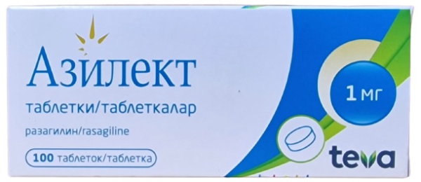 Азилект табл. 1 мг №100 ( разагилина мезилат ) (Упаковка)