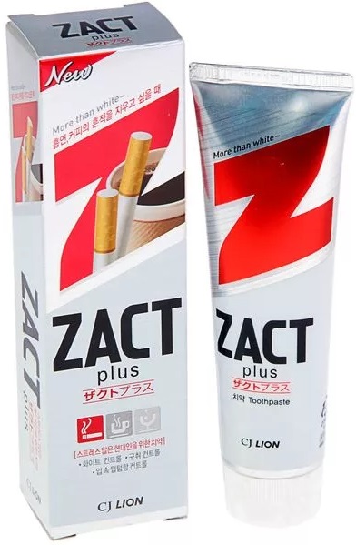 Зубная паста LION Zact Plus отбеливающая для курильщика 150гр