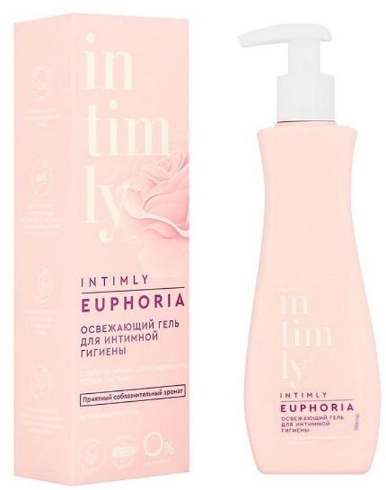 Гель для интимной гигиены INTIMLY Euphoria натуральный афродизиак Роза и жасмин 220мл