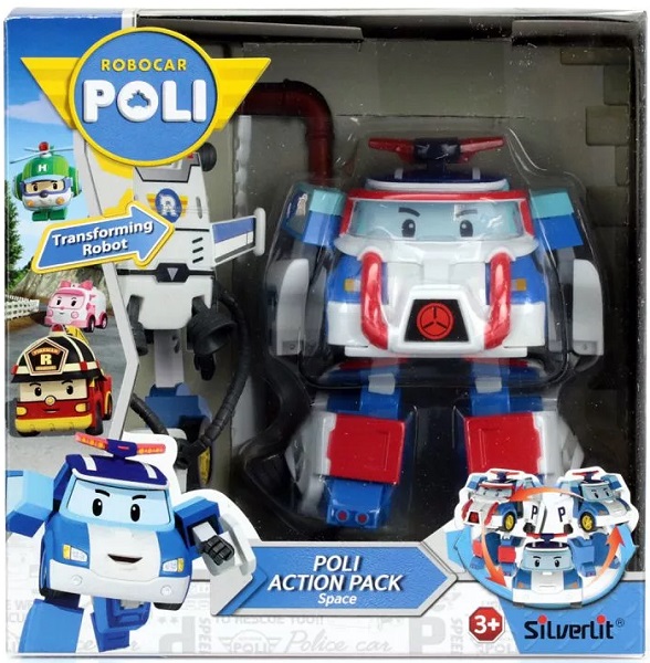 SILVERLIT POLI 3+ Машинка Poly+костюм астронавта арт.83311