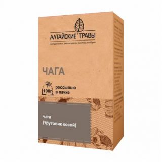 Алтайские травы Чага (трутовик косой) 100г