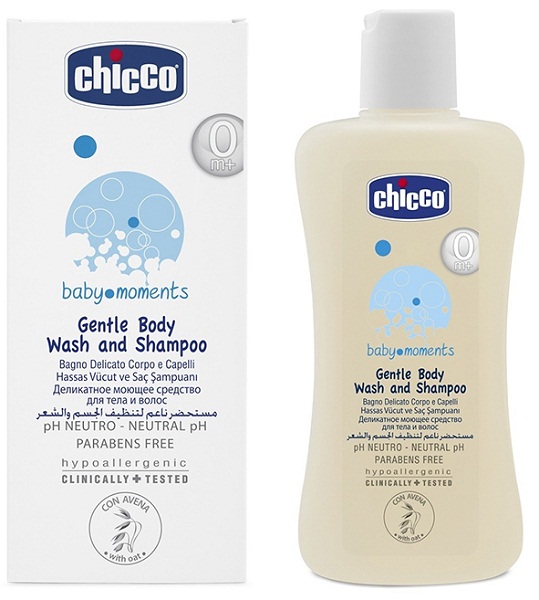 CHICCO Средство для купания Baby moments с Овсом 200 мл