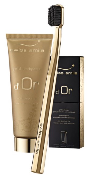 Swiss Smile Набор из Гелеобразная зубная паста d’Or + Ультра-мягкая зубная щетка