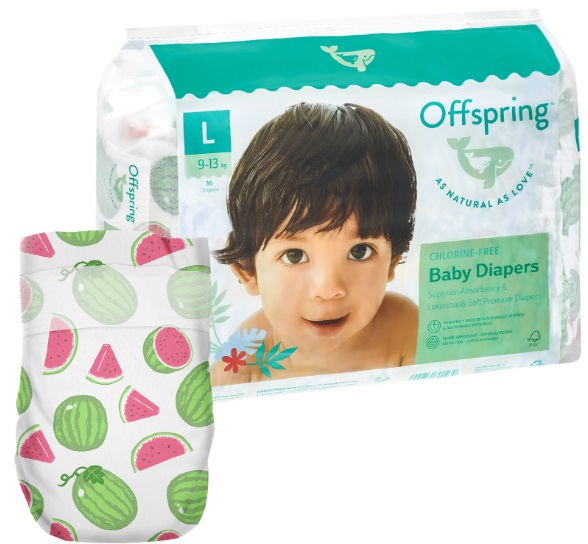Offspring подгузники для детей Арбузы L (9-13кг) 36 шт