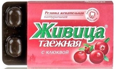 Живица с Клюквой 0,8г №5 Смолка жевательная Алтайский Нектар  &