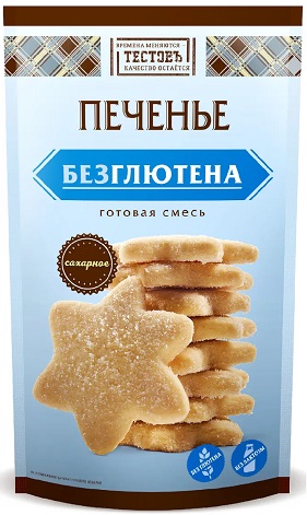 Сахарное Печенье безглютен 200г (сухие смеси)  ТЕСТОВЪ