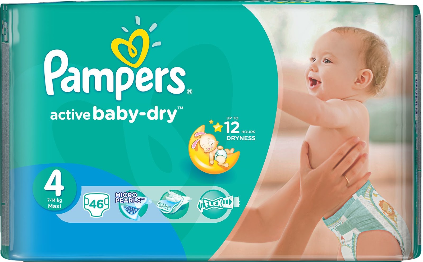 Подгузники для детей PAMPERS Active baby-dry №4 (8-14кг) 46шт