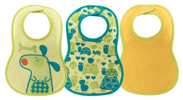 Нагрудник CHICCO Easy Meal Bib 6м+ (3шт)  Dog Слюнявчик (цв.в асс.)