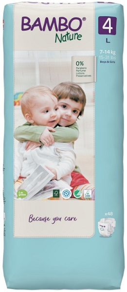 Подгузники для детей BAMBO Nature L4 (7-14 кг) 48шт