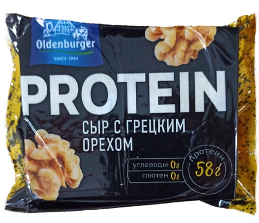 Сыр Протеиновый с грецким орехом 200 г Oldenburger