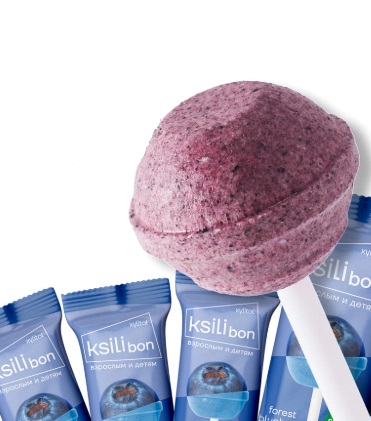 Леденец на палочке Ksilibon Lolipop Лесная Голубика 50гр
