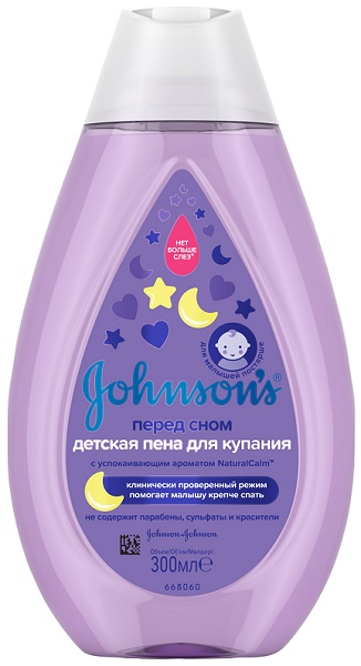 JOHNSON`S Детская пенка для купания Перед Сном 300 мл