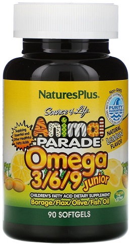 Animal Parade Омега 3/6/9 д/детей Лимон №90капс.  &