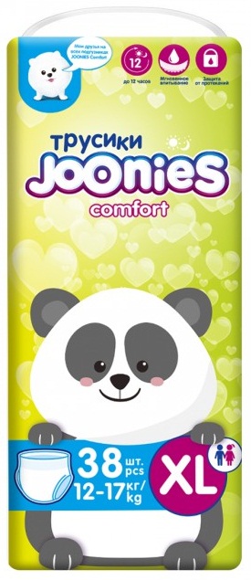 Трусики-подгузники для детей JOONIES XL38 ( 12-17 кг ) 38 шт Comfort
