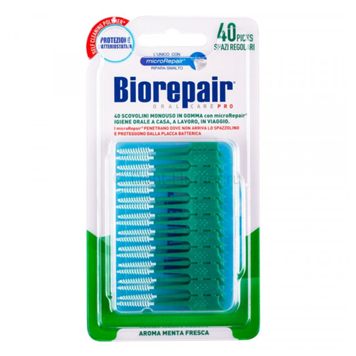 Ершики Межзубные BIOREPAIR M 40 шт Стандартные Силиконовые зубочистки Б/Н