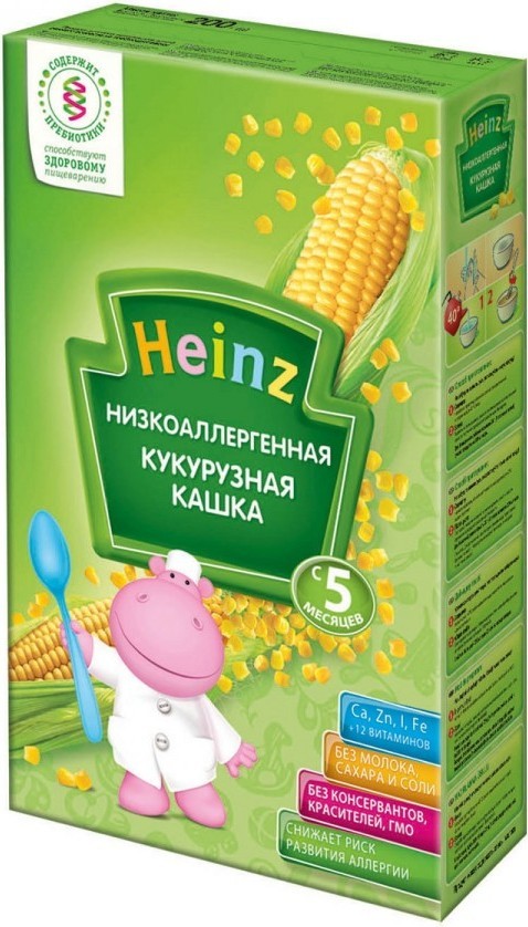 Хайнц Каша Низкоаллергенная Кукурузная 200г с 5 мес.