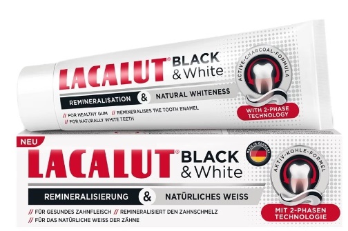 Зубная паста LACALUT Black & White 75мл