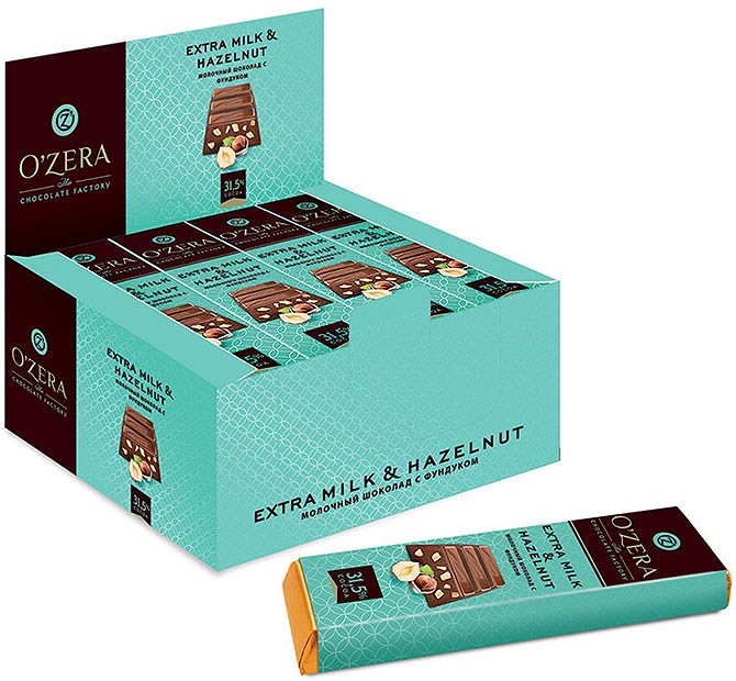 Ozera Extra Milk & Hazelnut Молочный  шоколад с фундуком 42,0