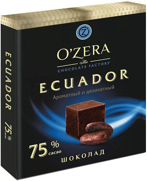 Ozera Equador горький шоколад 75% 90г