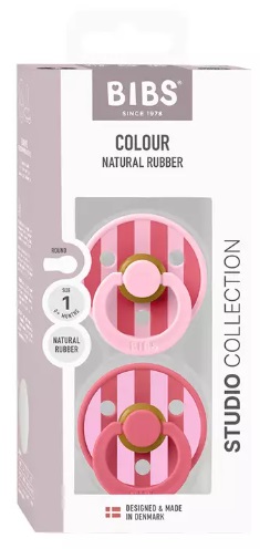 Набор пустышек BIBS Studio Colour 2 шт. Pink Coral Mix 0+ арт.11022101