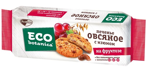 Eco botanica Печенье овсяное с изюмом 280г