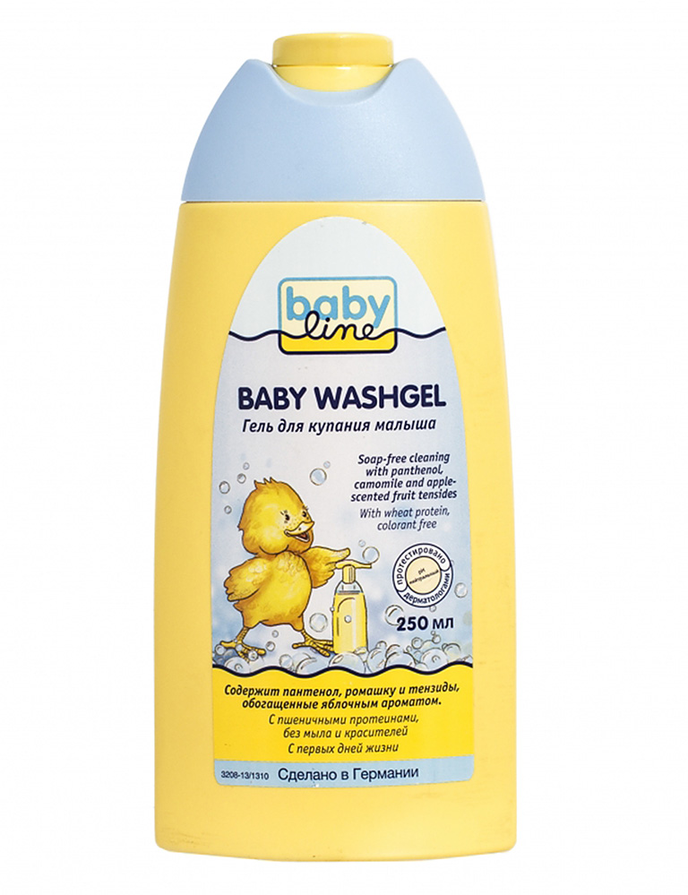 BABY LINE Гель для купания малыша с ромашкой и пантенолом 0М+ 250мл
