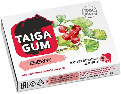 Смолка Taiga Gum Energy 0,8г №5 в раст.пудре