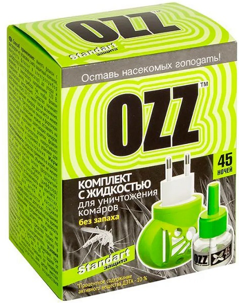Комплект с жидкостью от Комаров OZZ Standart 45 ночей
