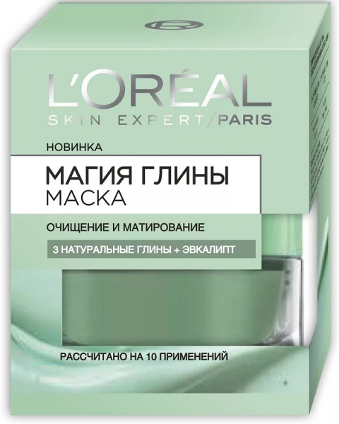 LOREAL маска для лица Магия глины очищение и матирование 50 мл