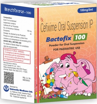 Цефиксим суспензия 100 мг/5 мл №1 Бактофикс