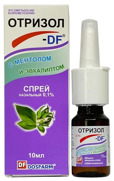 Отризол DF спрей назальный 0,1% 10 мл Ментол и Эвкалипт ( ксилометазолин )