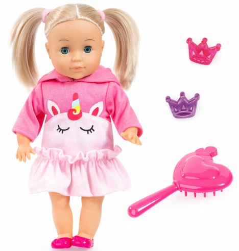 Кукла Bayer Dolls 33см Шарлин в платье с единорогом
