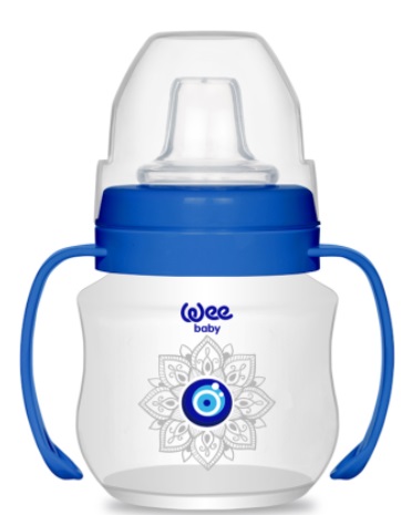 WeeBaby поильник непроливайка с ручками для кормления с оберегом от сглаза 125мл