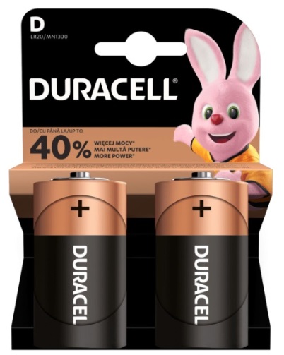 Батарейка DURACELL Basic D 2KP MON CEBALK (2шт) арт.5014581