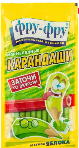 Фру- Фру Карандаши Мармелад жевательный яблоко 85г 