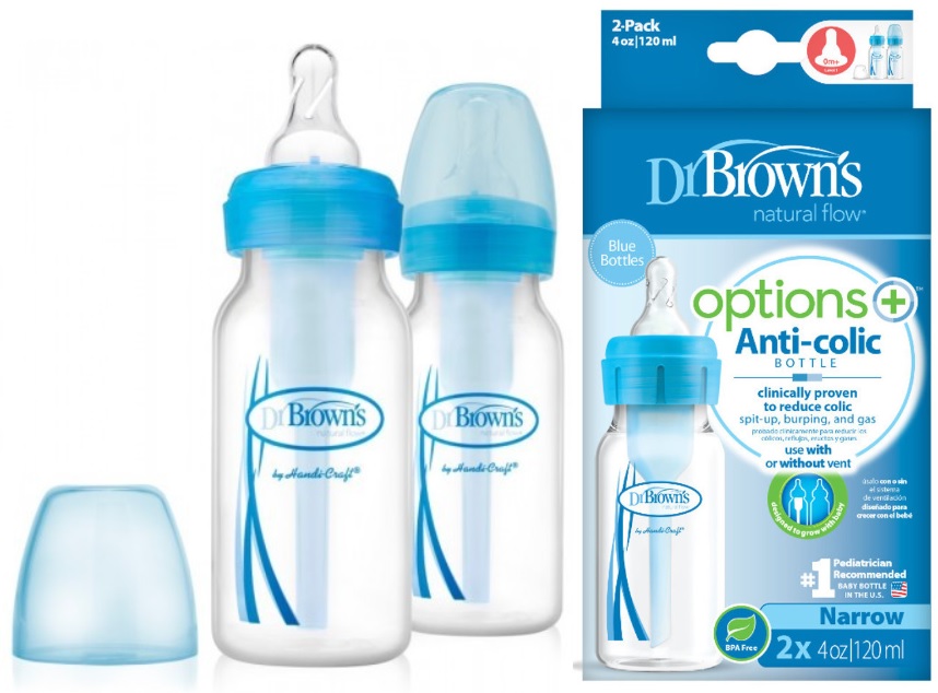 Набор Бутылочек DrBROWNS 120мл*2 арт.SB42405 уз/г 0м+ Blue Пластик NEW