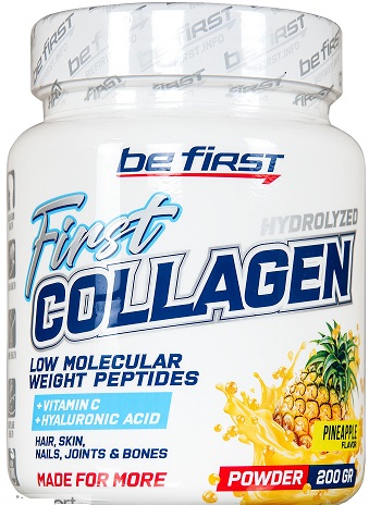 First Collagen + Hyaluronic acid + vit C 250г Ананас Be First  &
