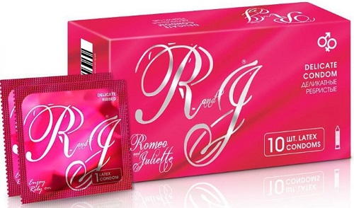 Презервативы R and J Ultra Delicate 10шт Ребристые ROMEO and JULIETTE