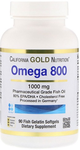 California Gold Nutrition Омега 800 EPA / DHA №90 капс.  &