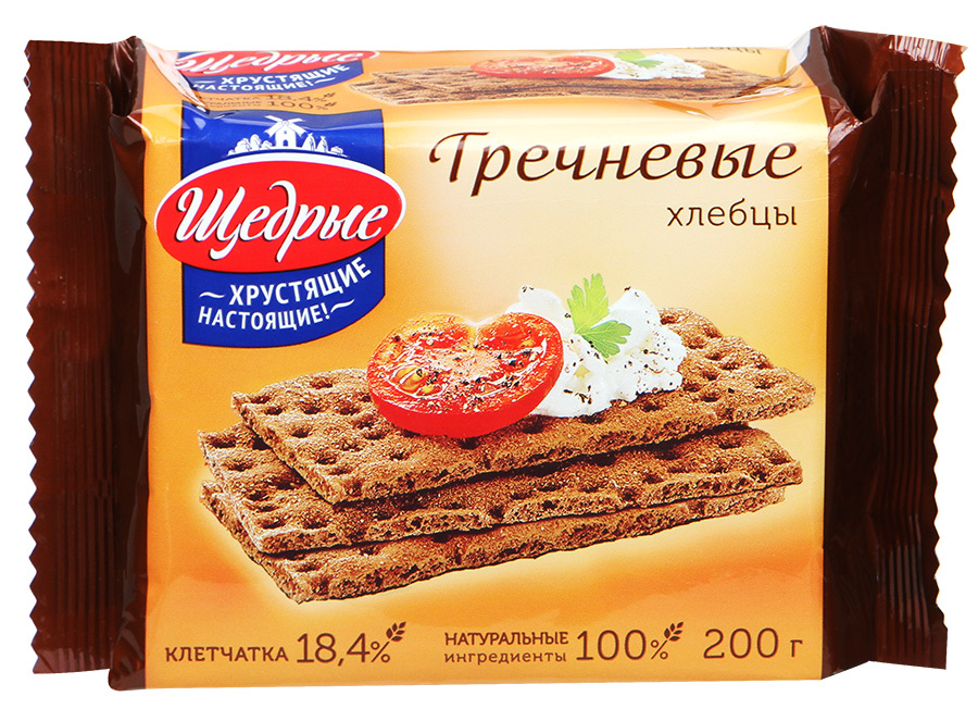 Щедрые Хлебцы Гречневые 200г.